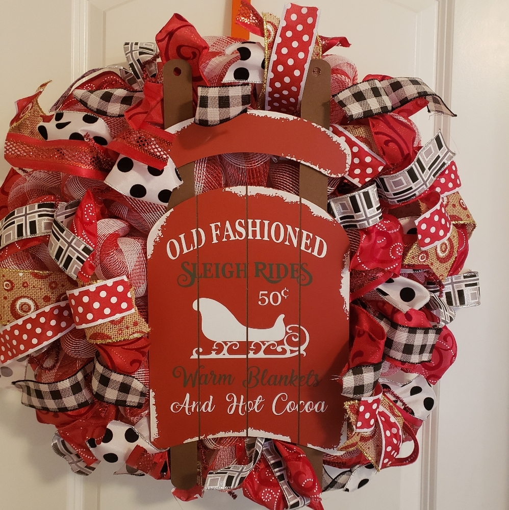 Winter wreath / sleigh ride wreath